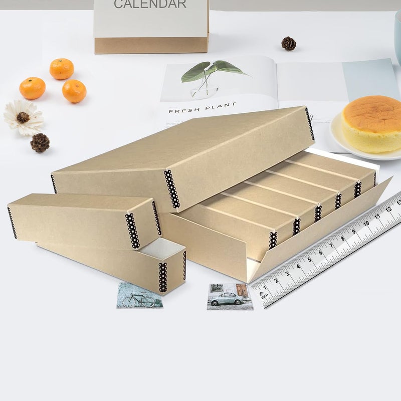 Lineco, Archival Slide Storage Box 15.5" x 11.5" x 3", Holds Up to 840 Films, With 6 Inner File Cases, Tan - Image 3